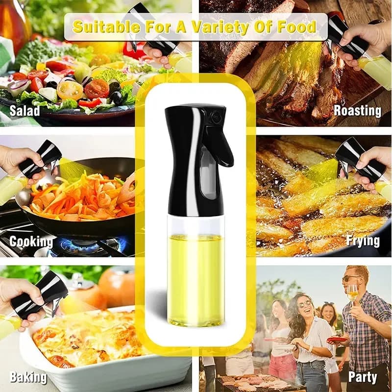 Uniwersalny plastikowy rozpylacz oleju 200/300/500ml z pędzelkiem 🍳
