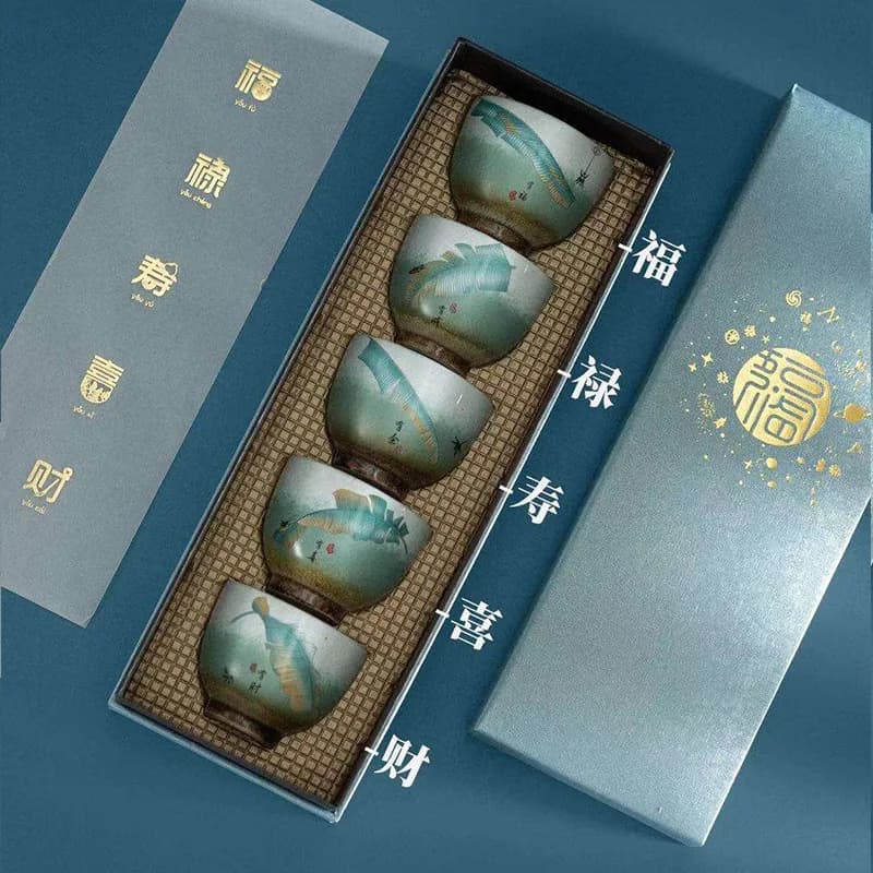 Coarse Ceramic Master Cup Gift Box Outdoor Travel Ceramic Tea Cup Kung Fu Tea Cup Household Tea Making Cup