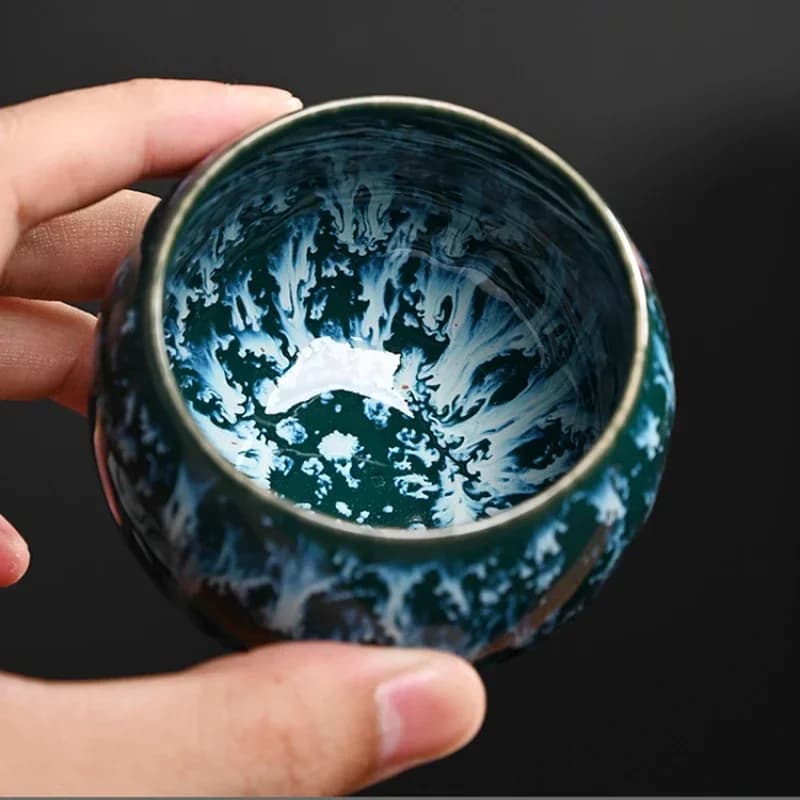 Gift Box &amp; Five Elements Gift Box Kiln Change China Ceramic Tea Cup Porcelain Kung Fu Cups Set Pottery Coffee Mug Tableware Cup